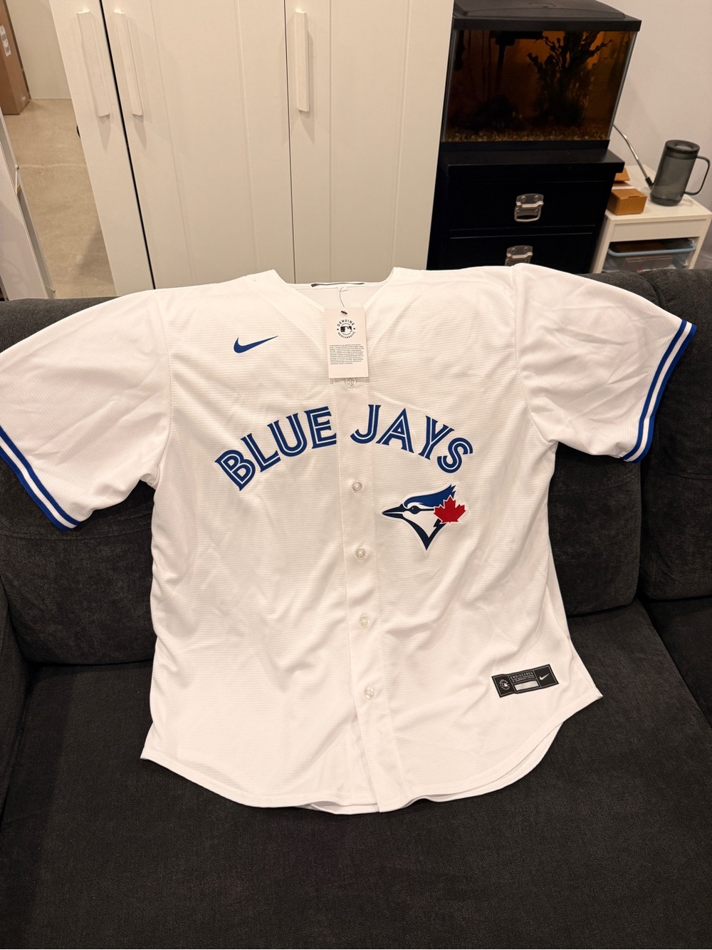 Alex Manoah Signed Nike Toronto Blue Jays White Replica Baseball Jersey